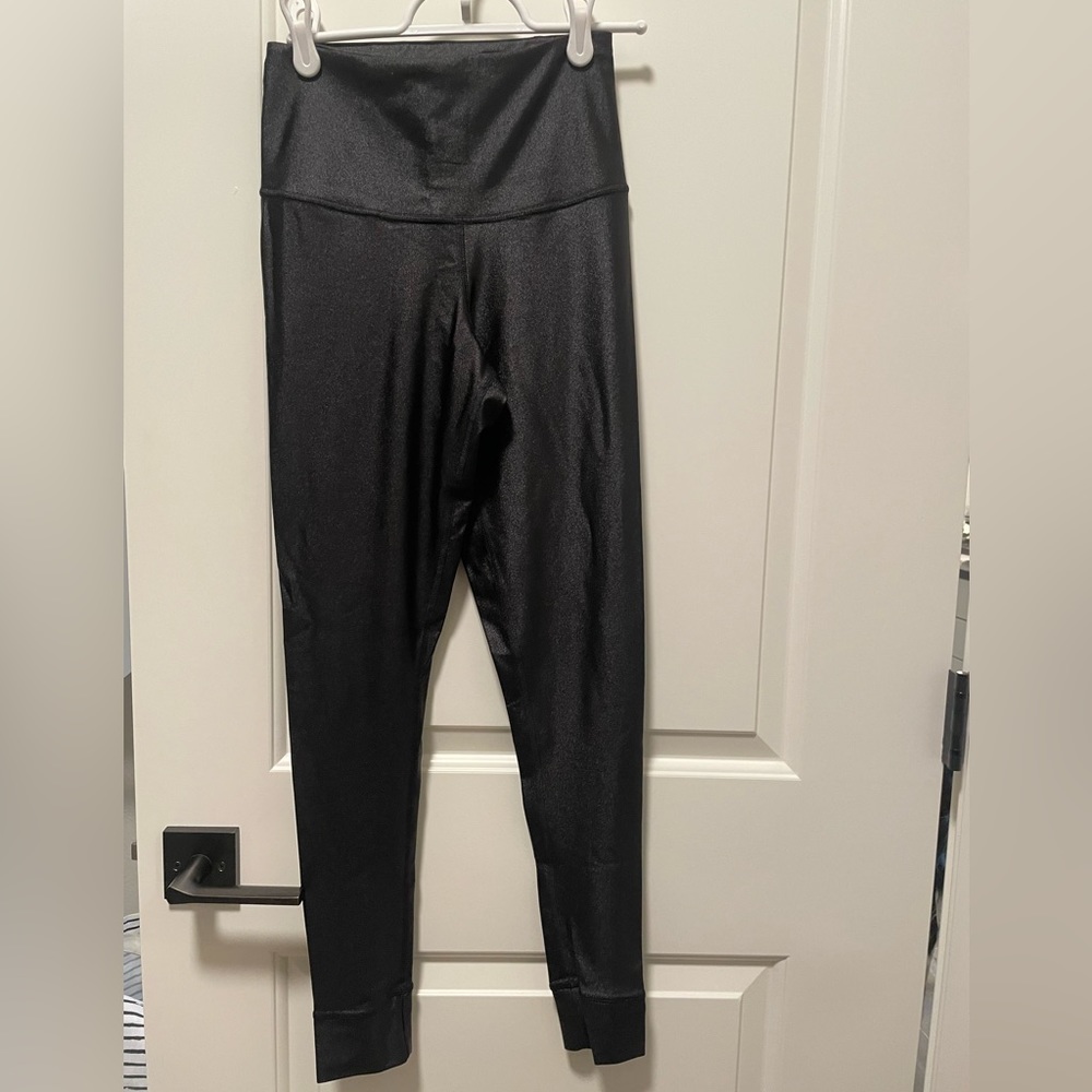 Reebok shimmer shine black leggings size XS